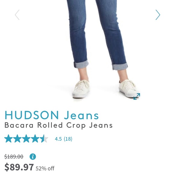 Hudson Jeans Bacara Rolled Up Crop Jeans - Picture 10 of 10